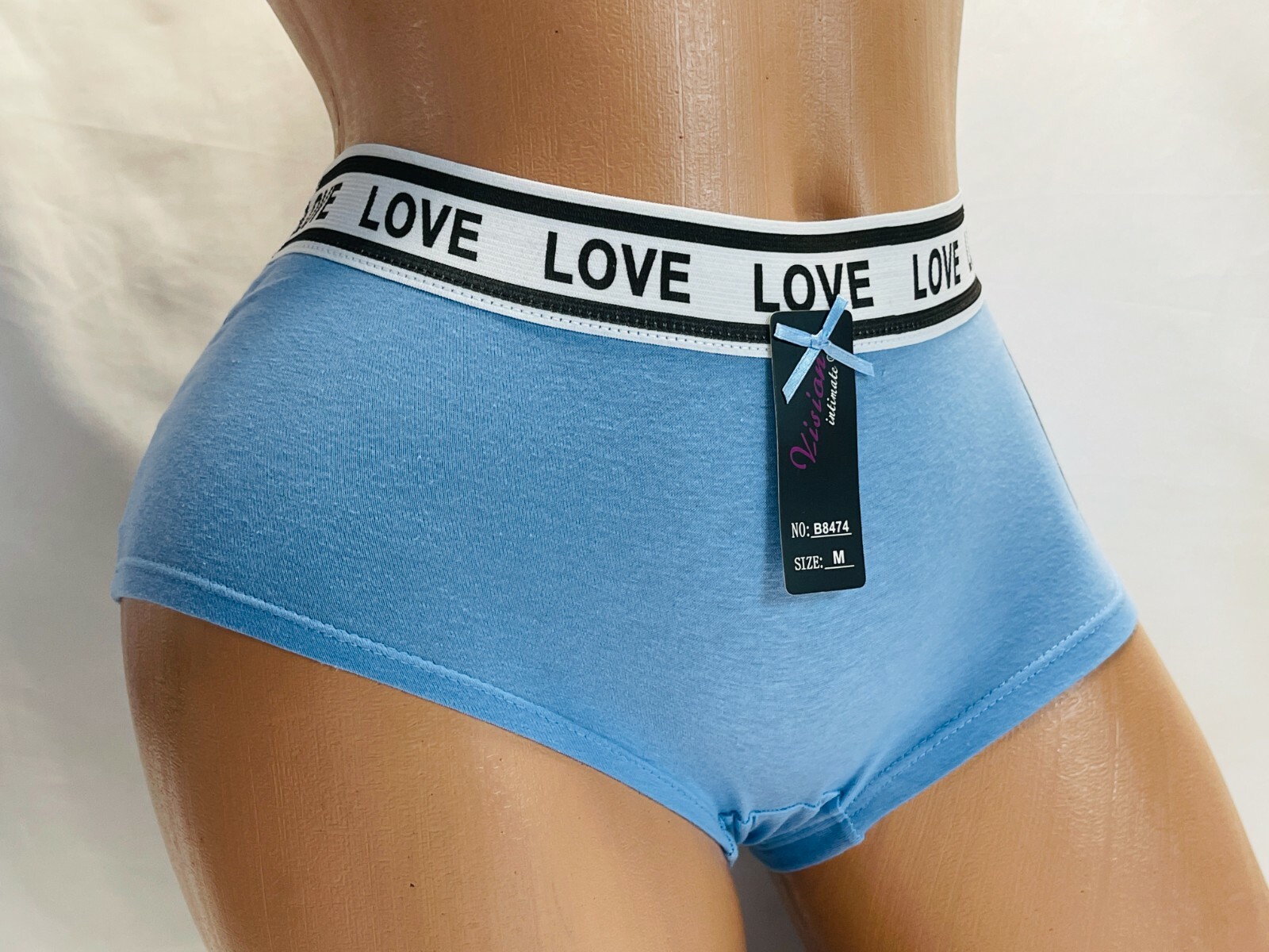 Boyshorts Sports LOVE Panties 6 OR 12 Undies 95% COTTON ACTIVE WEAR 8458 S-XL