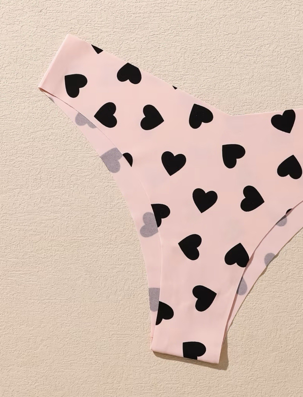 Women’s Thong Panties 6 Pack Multicolor Heart Print Underwear Size M