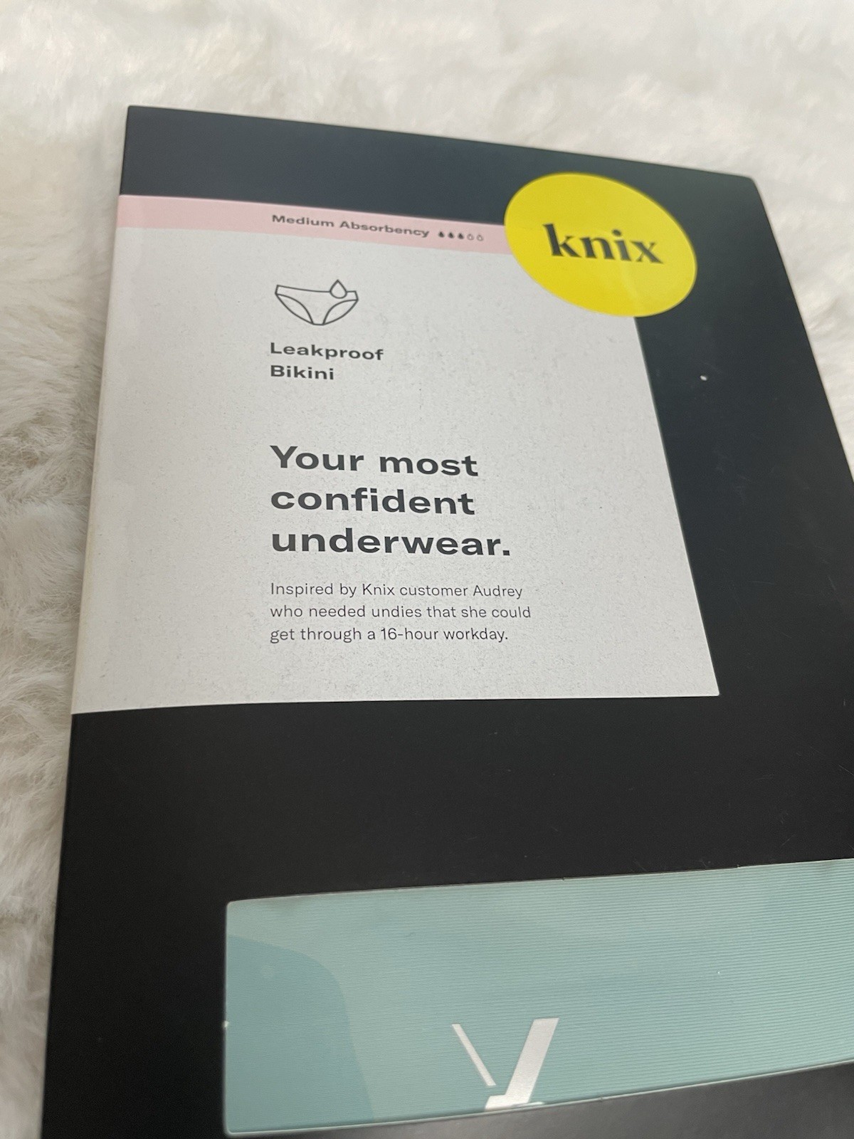 Knix Leakproof Bikini Panties Sage Green Solid Stretch Logo Size M