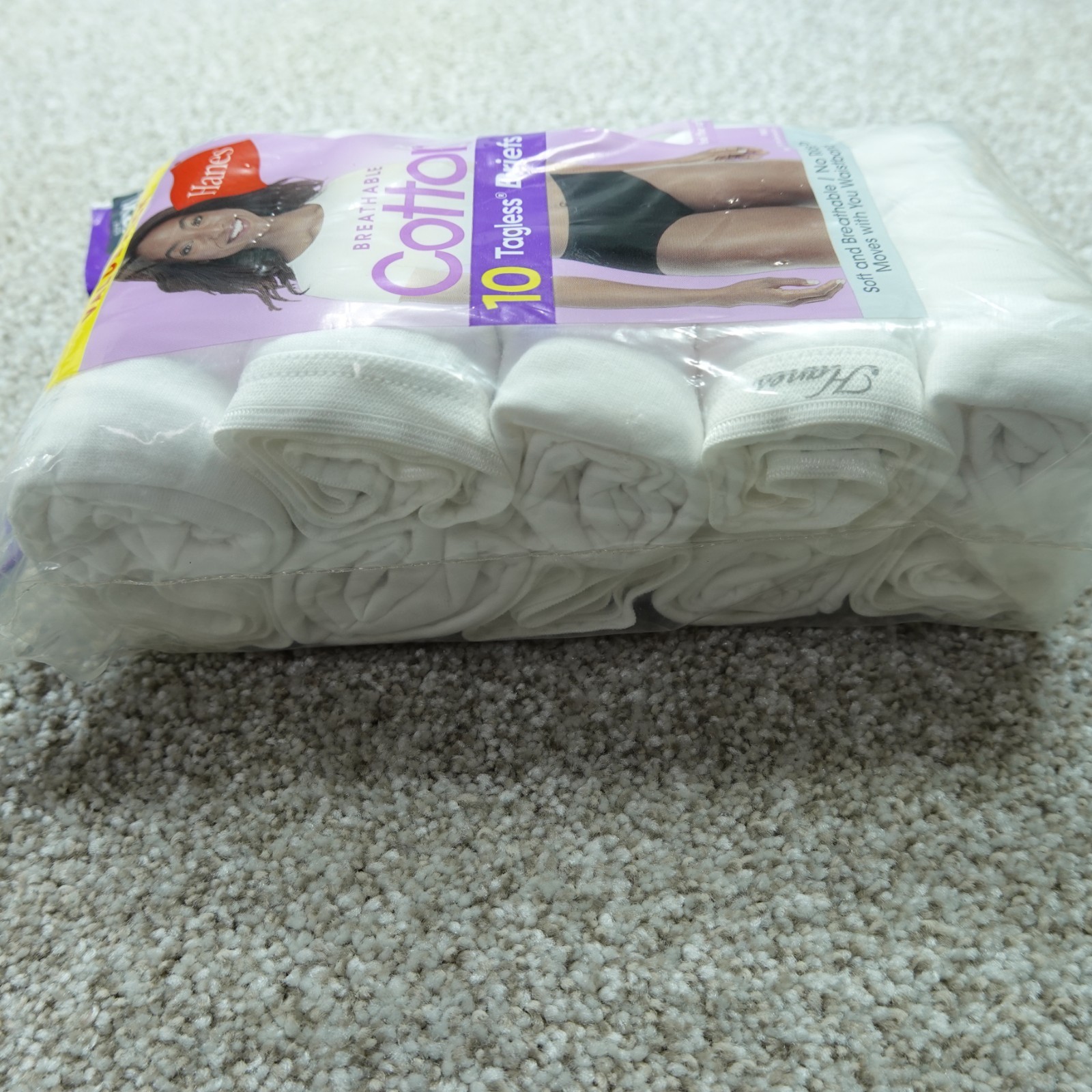 Hanes Underwear Womens 10 3XL White Briefs Breathable Cotton 10 Pairs