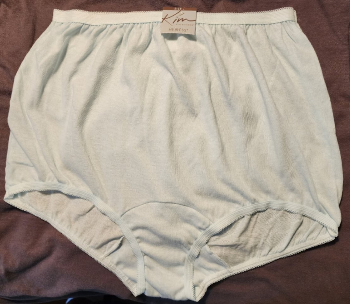 3 Pair Size 7 Heiress 100% Light Blue Cotton Panty Brief Panties USA Made