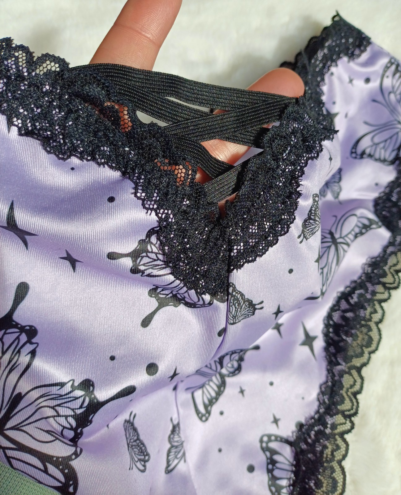 Cute Soft Silky Shiny Stretchy Butterfly Panties Knickers Sissy CD TV 3XL 22-24
