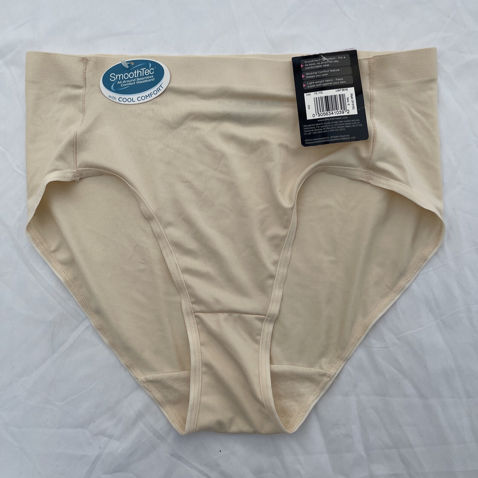 Bali Women’s Comfort Revolution Smoothtec Band Innovation Hicut Beige Size M/6