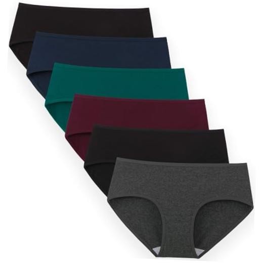 Womens Underwear Cotton Hipster Panties Regular & Plus 3X-Large Dark Vintage