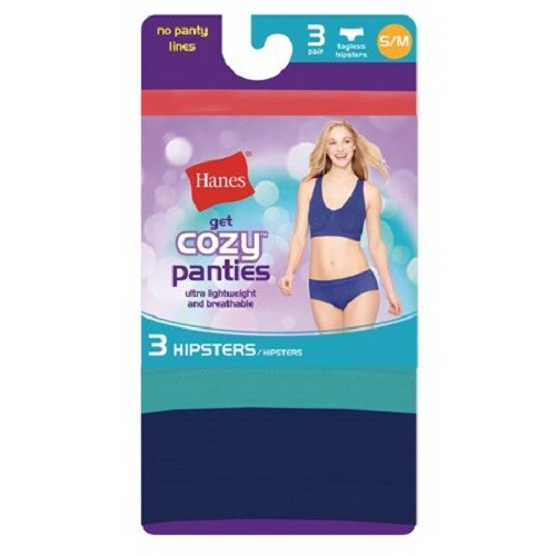 Hanes® Women’s Get Cozy Panties HIPSTERS 3-Pack “Breathable & Ultra lightweight”