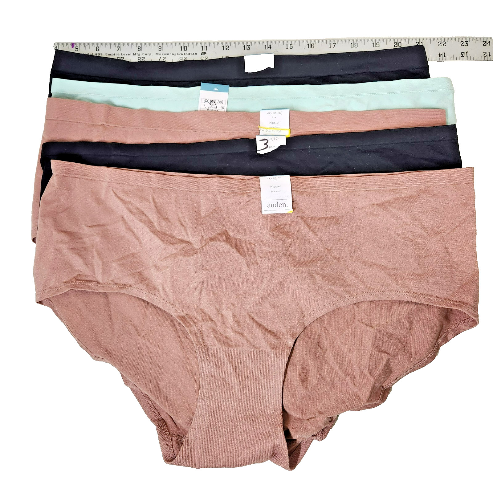 Auden Hipster Seamless Panties 4x 5 comfortable stretch breathable