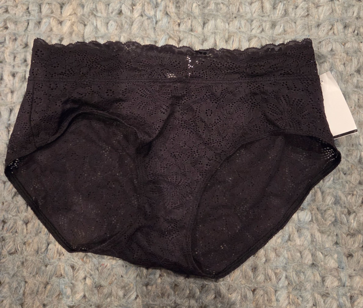 NWT MAIDENFORM perfect fit hipster black lace sz lg