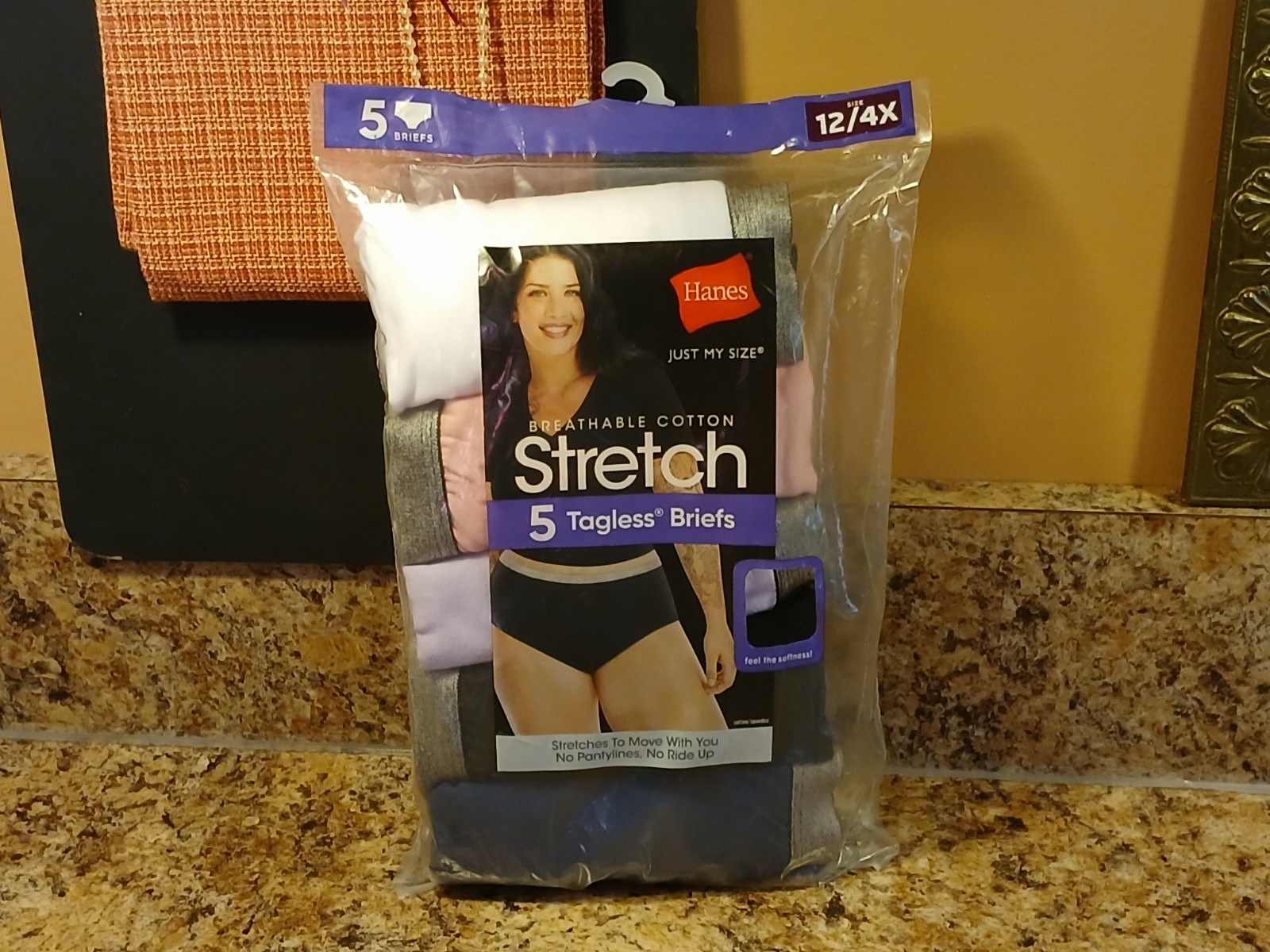 Women’s Hanes Just My Size Breathable Cot-Stretch Briefs Tagless 12/4X Pkg. of 5