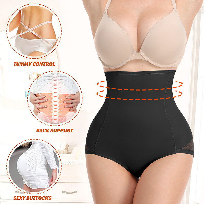 Bragas moldeadoras con control de barriga para mujer, ropa interior sin costuras