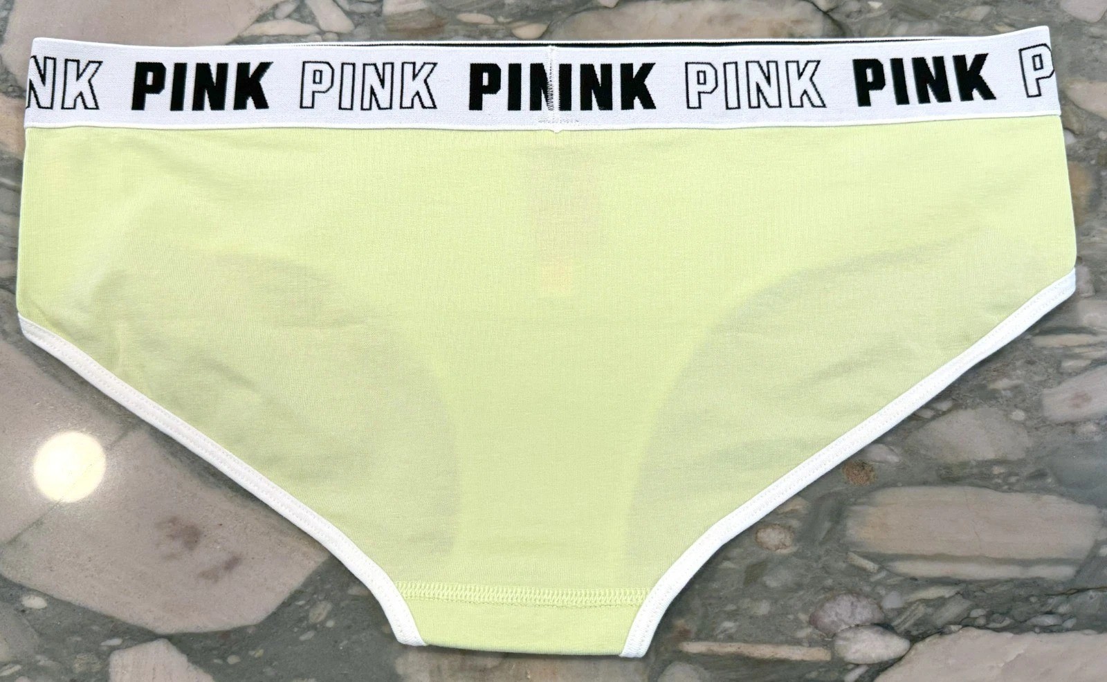 NEW Victoria Secret PINK Cotton BLOCK Logo Hipster Panty – Icy Lime – XXL