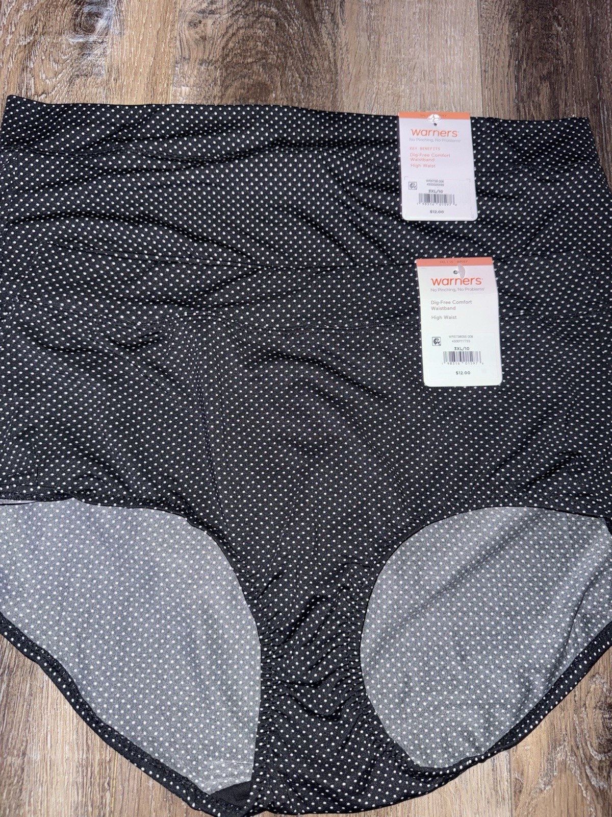 Warners ~ Womens Brief Underwear Panties Polyester Blend High Waist 2-Pair ~ 3XL