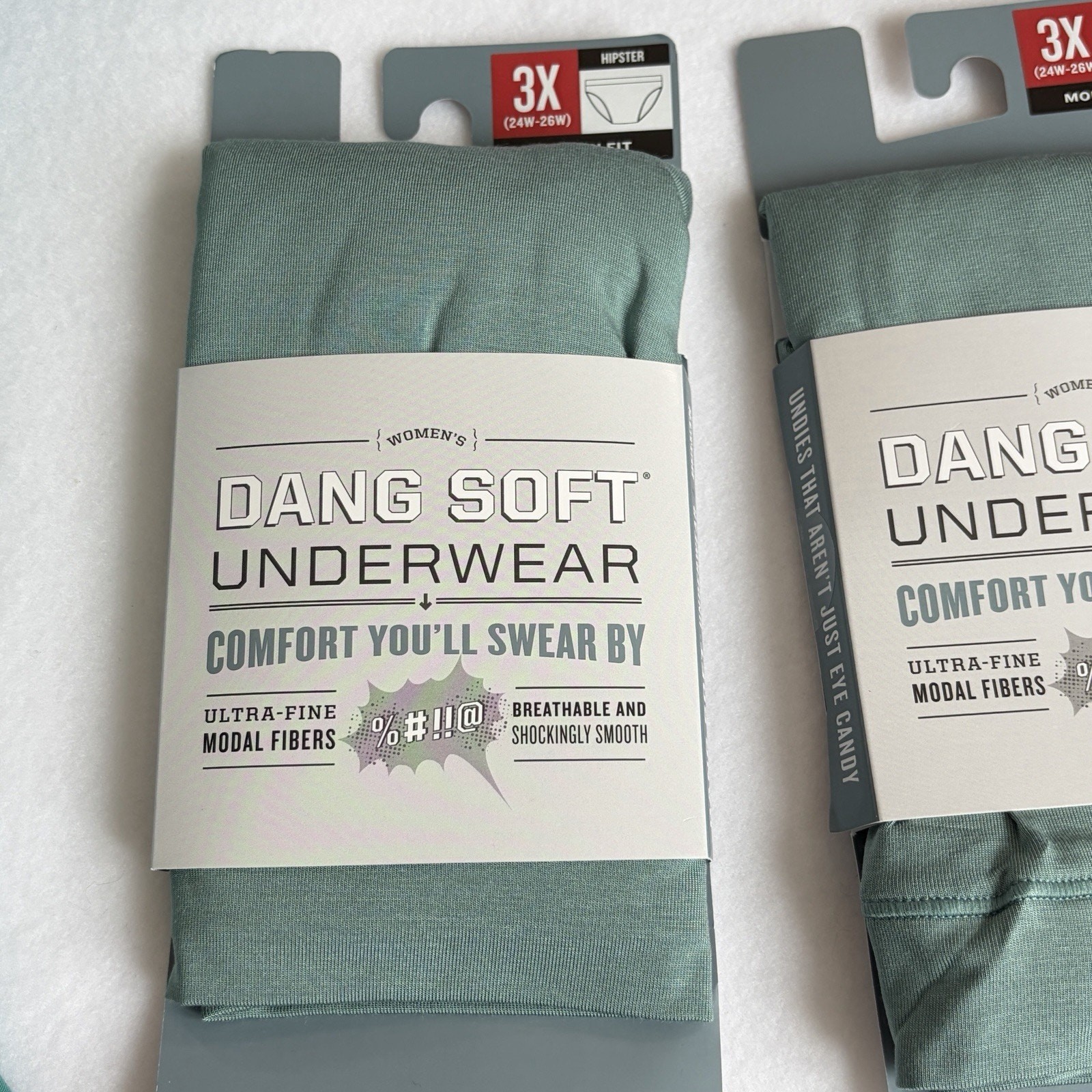 Duluth Trading Dang Soft Hipster Underwear 2 Pairs Women’s 3XL (24W-2W) Green
