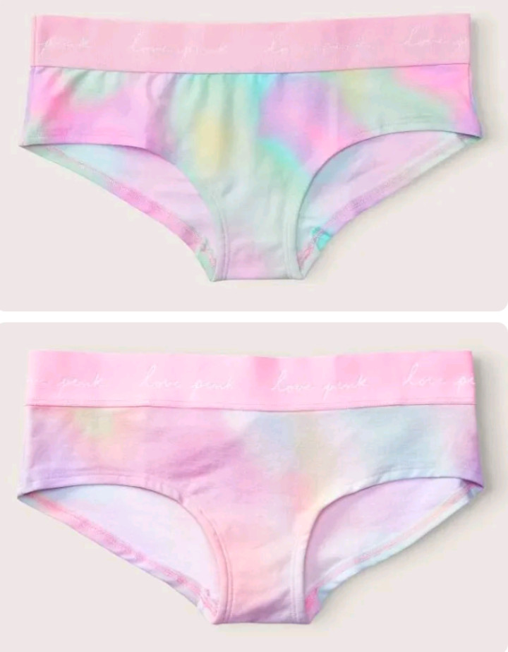 Victoria’s Secret PINK LOT OF 2 Neon Rainbow Logo Butterfly S M L XL XXL Panties
