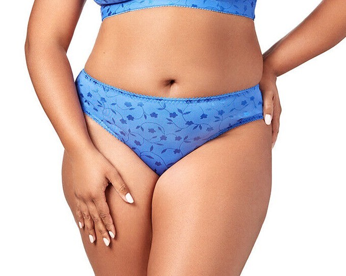 Elila Colbalt Blue Jacquard Plus Size Panty 3405 Medium Coverage to Size 10XL