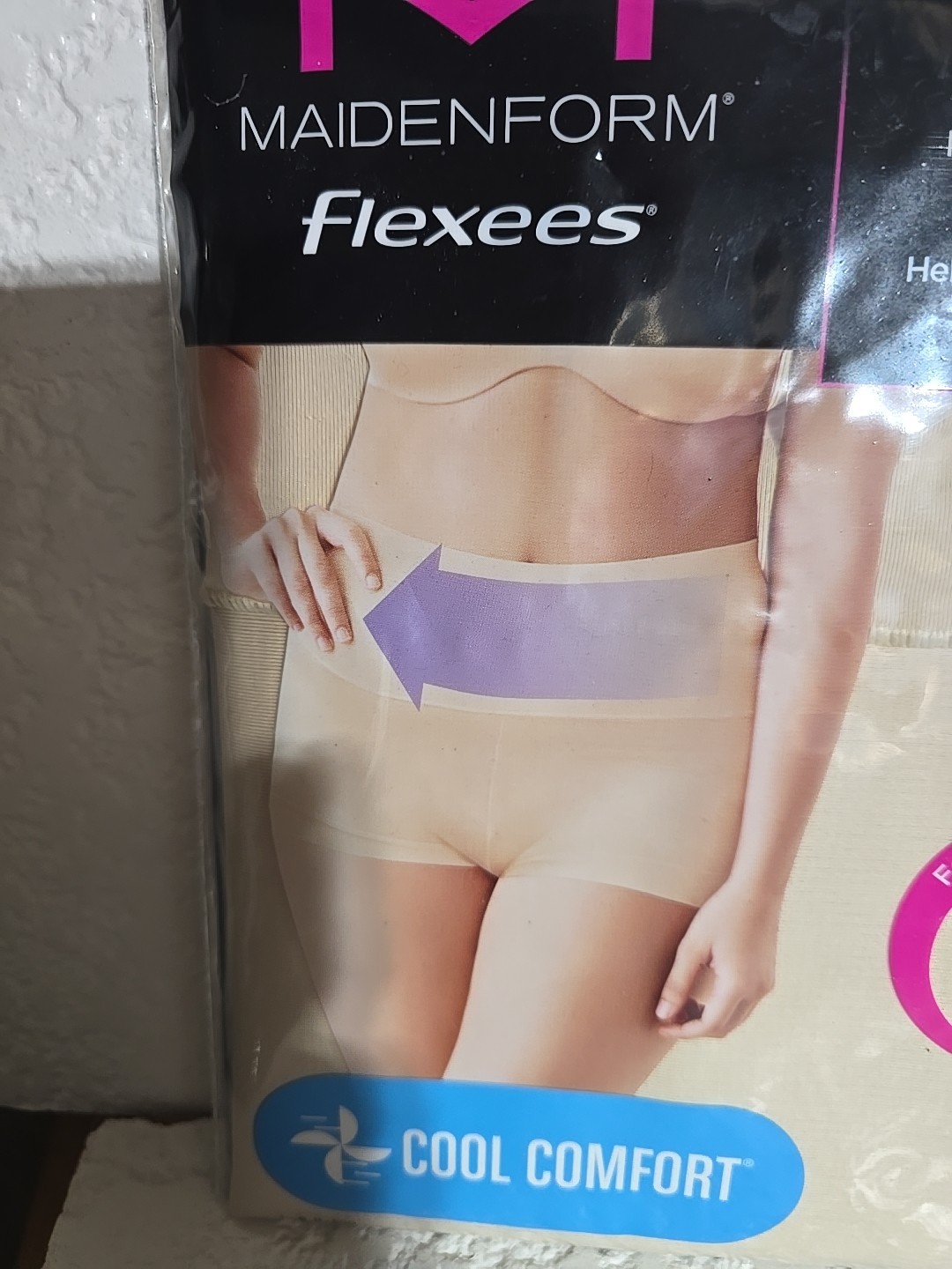 MAIDEN FORM FLEXEES SCULPTS BOYSHORT COMFORT SHAPER FIRM SZ S NUDE