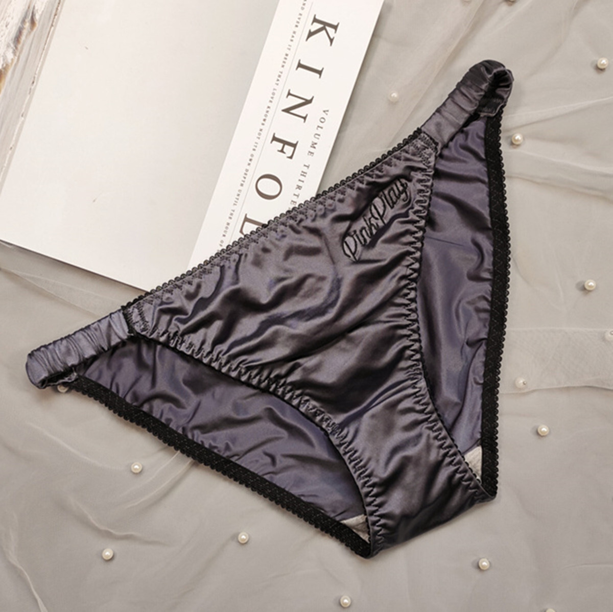 1/5 Pcs Lot Womens Sexy Satin String Bikinis Panties Silky Briefs Underwear