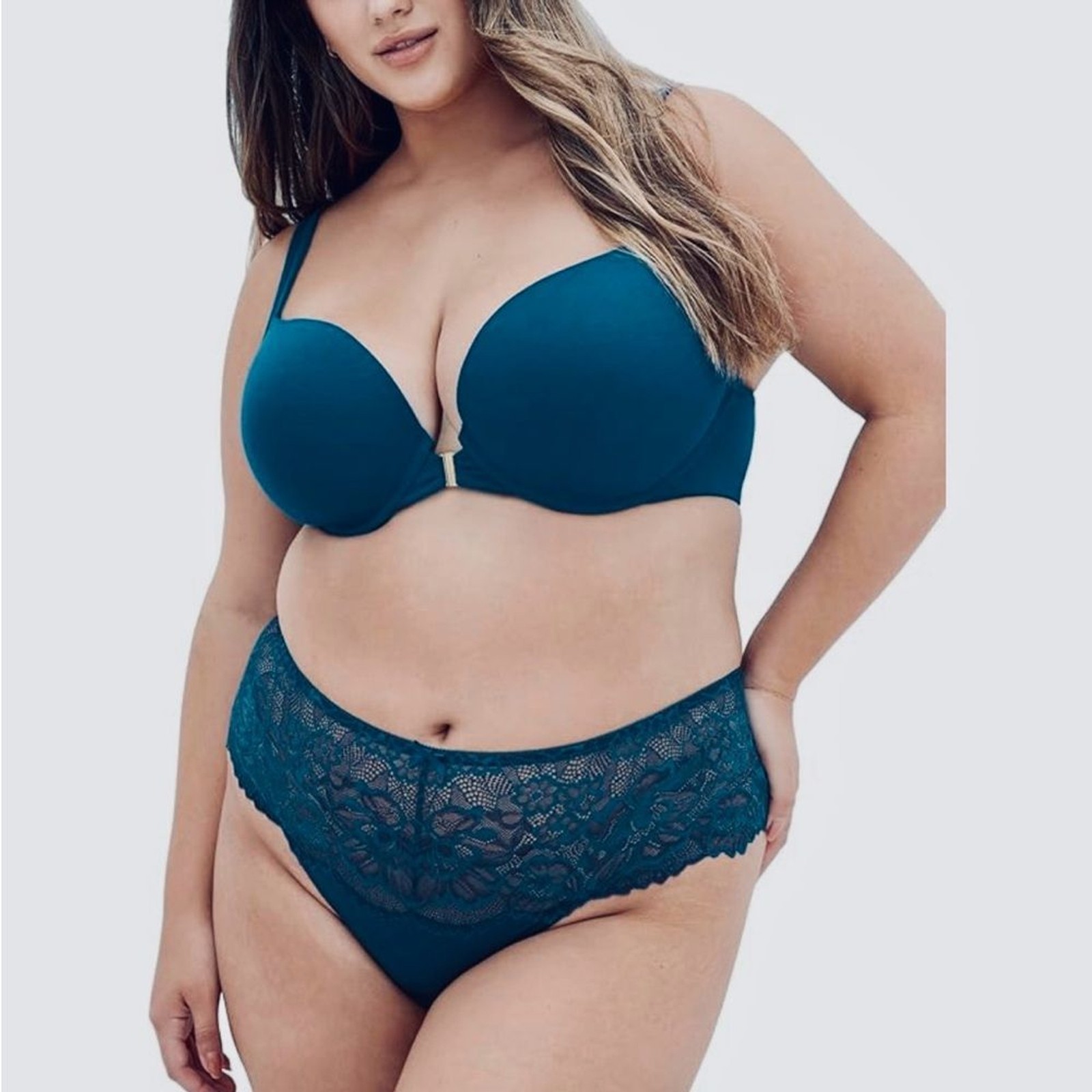 City Chic Women’s Plus Size Panty – Caitlin Lace Cheeky