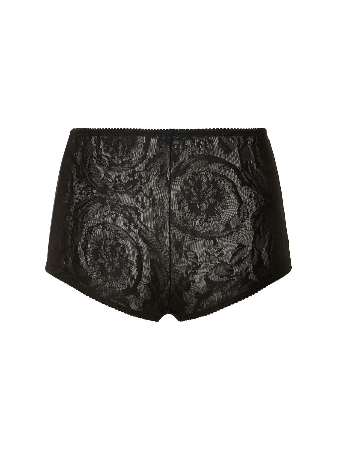 Versace Women’s “Jacquard Barocco Tulle” Black Panties Versace sz 3 US M IT 42