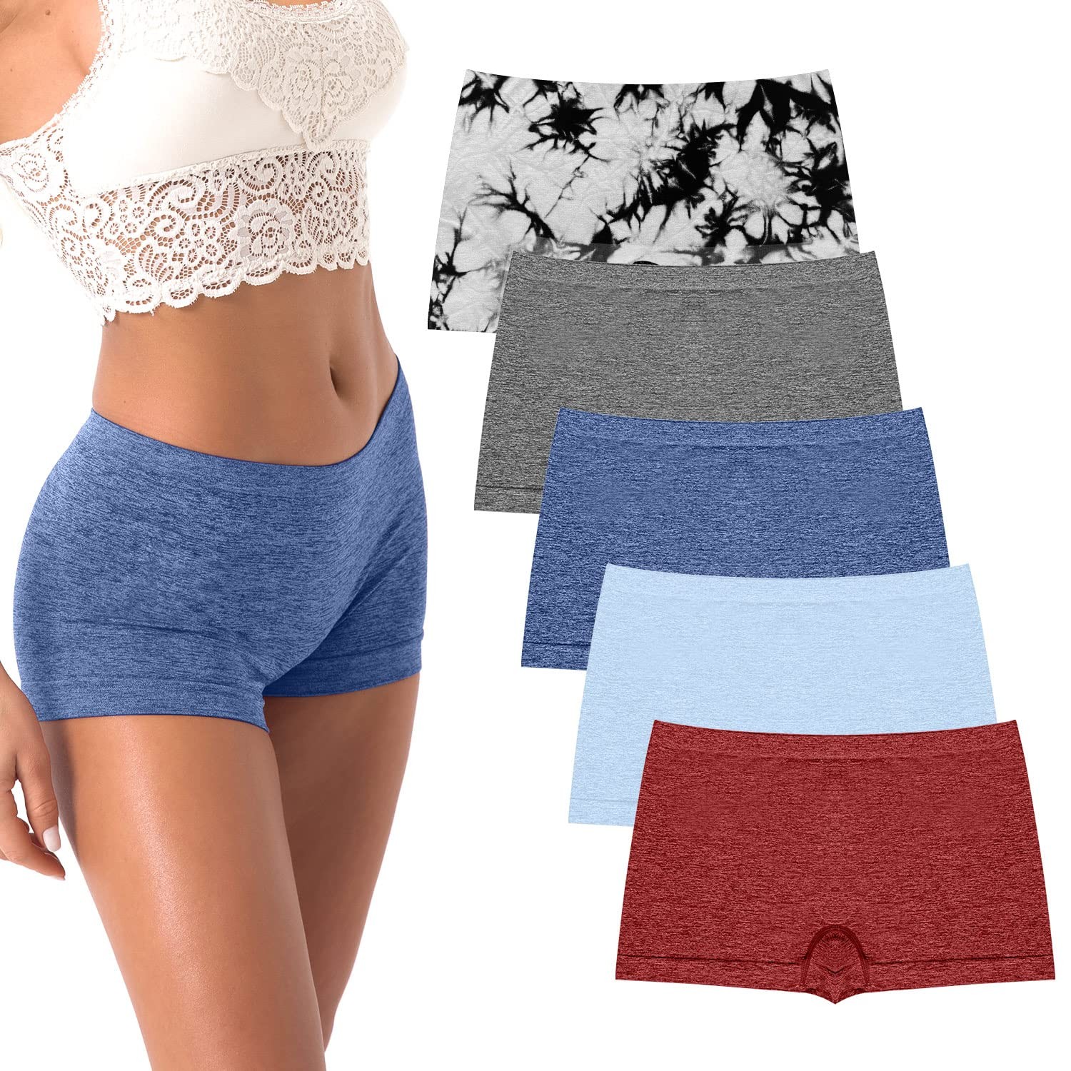 ‘s Boyshorts Underwear Seamless Boy Shorts Panties Soft Stretch Boxer Briefs …
