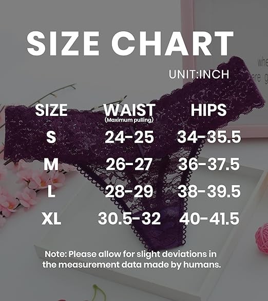 5 Tangas de Encaje suave Floral Ropa Interior Sexy Bragas de Moda para Mujer,,,,