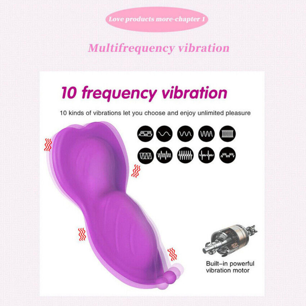 APP Wireless Control Multispeed Butterfly Panties Wearable 10 Modes Vibrating