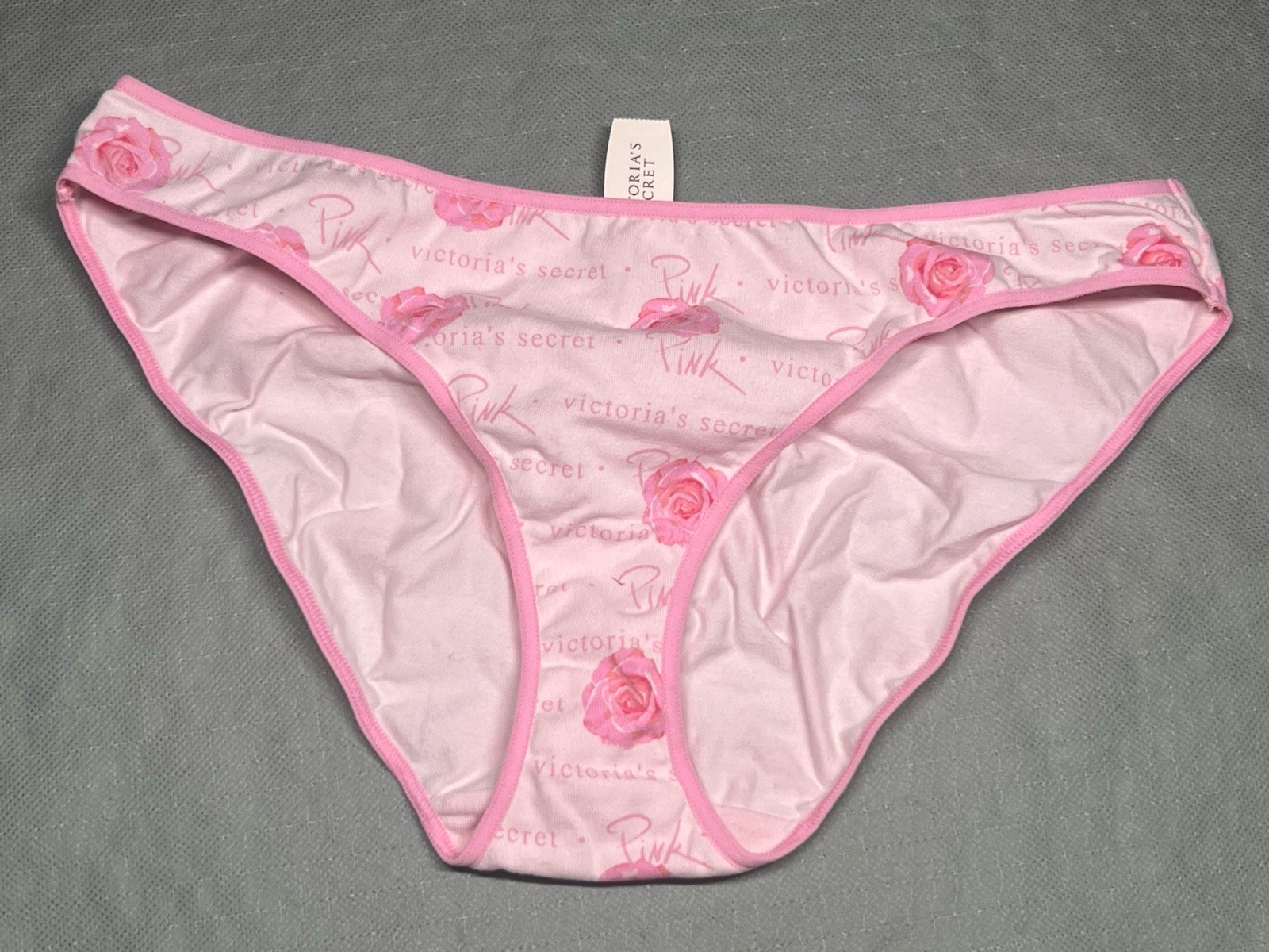 RARE VINTAGE Y2K VICTORIAS SECRET PINK ORIGINAL BIKINI PANTY COLLECTOR ROSE NEW