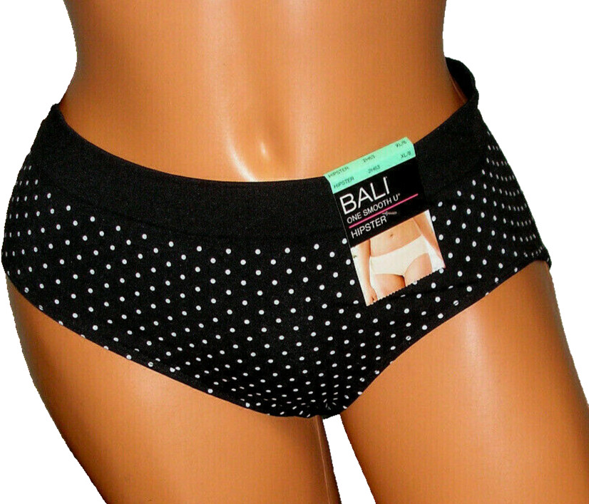Panties Lingerie Bali One Smooth U Polka Dot Hipster Sz 8 XL Adult Gift