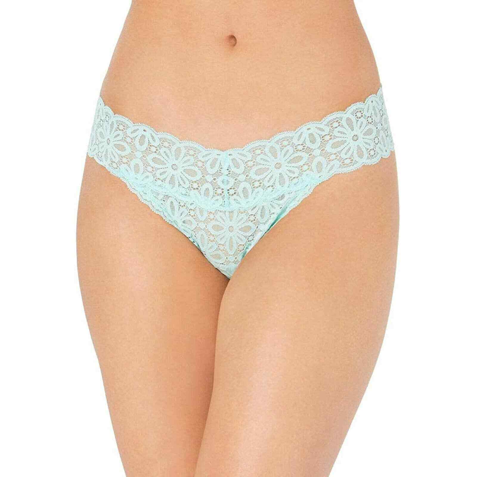Jenni Women’s All Over One Size Lace Thong Underwear, Mint, O/S Fits S-XXL
