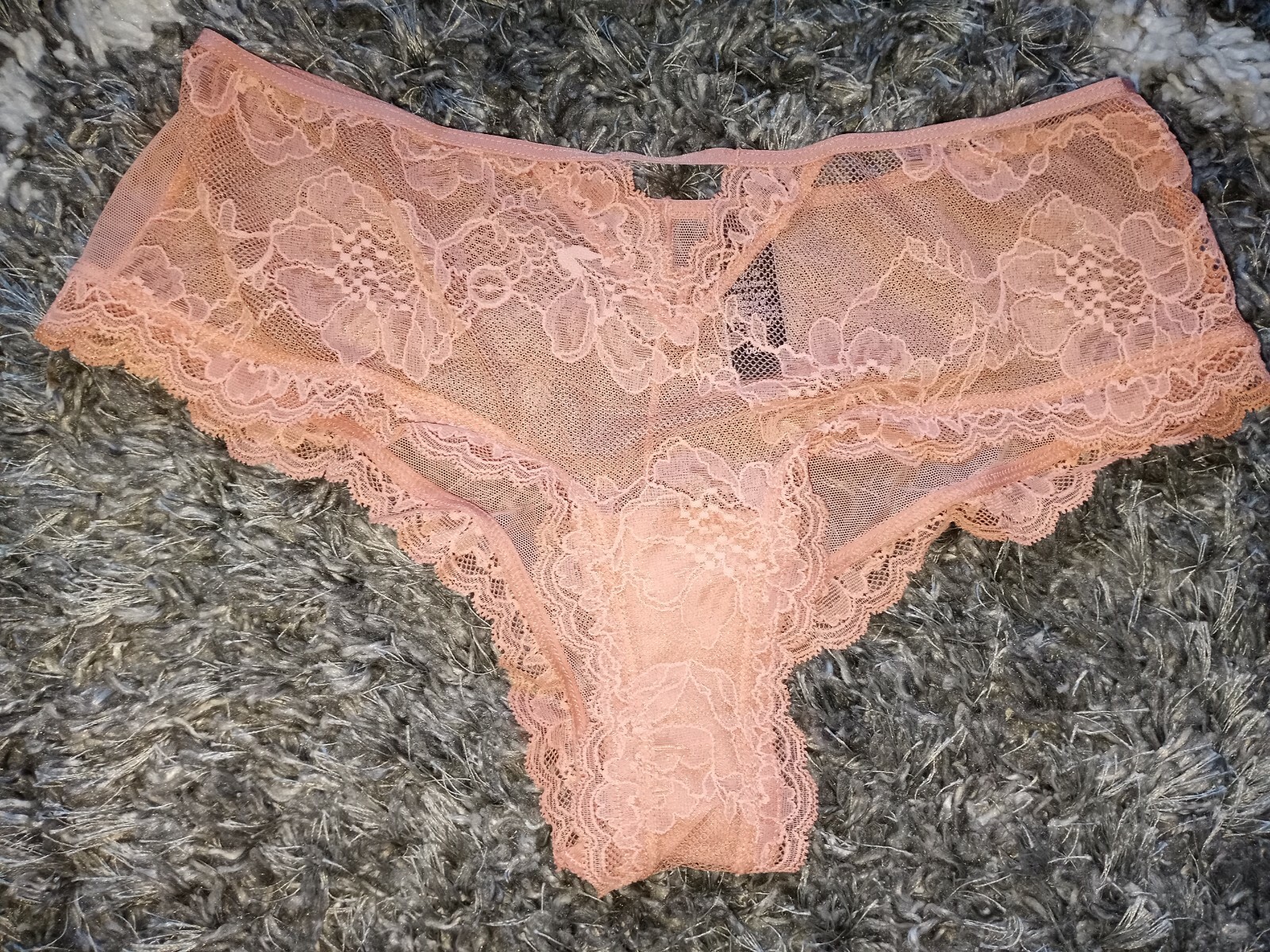 VS very sexy sheer mesh cut out cheeky panty NEW size small pinch