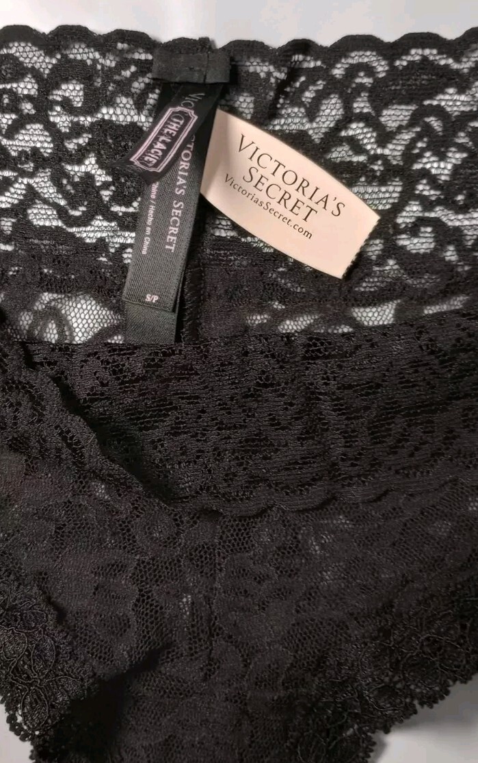 Victoria’s Secret Black “The Lacie” Cheekster Panties | New W/ Tags | Sz Small