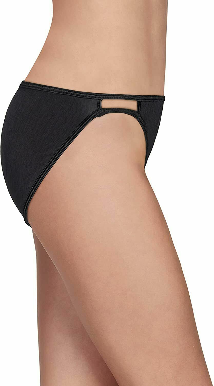 RADIANT VANITY FAIR 3 PACK BIKINI STRING PANTIES BLACK,BEIGE, IVORY XXXL/10