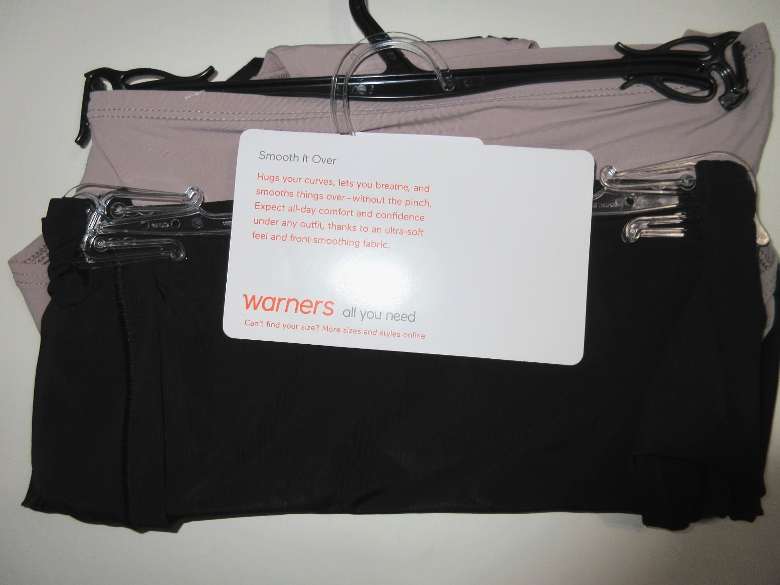 Warners HI CUT 2-Pair Smooth it over Front High Waist black mink nylon ~ 9/2XL