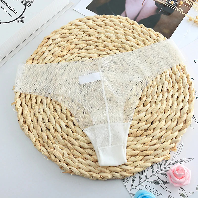 Cotton Low Rise Thong Panties Lace Trim Soft Breathable Stretch Comfort Fit