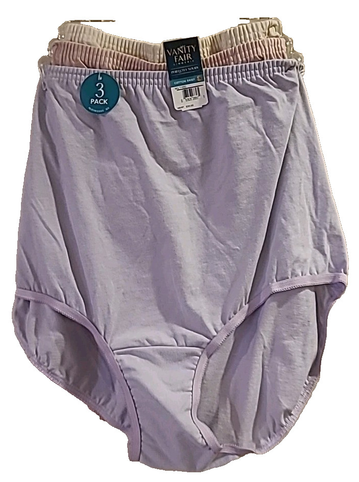 Vanity Fair Classic Briefs Cotton 3 Pair 10/3XL New 15320