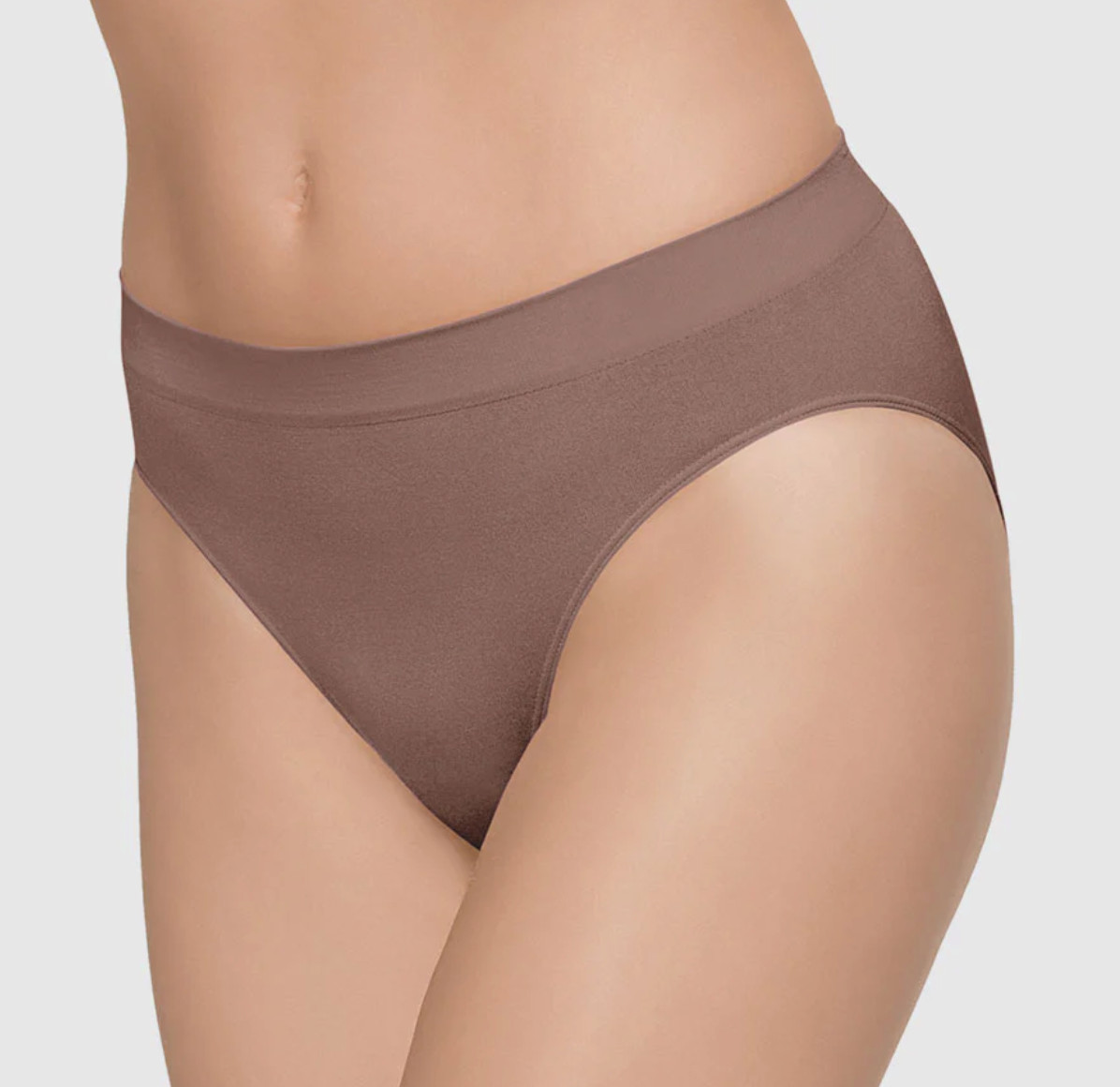 Wacoal XL (Size 8) B-Smooth Seamless Hi-Cut Brief Panty NWOT 834175 Deep Taupe