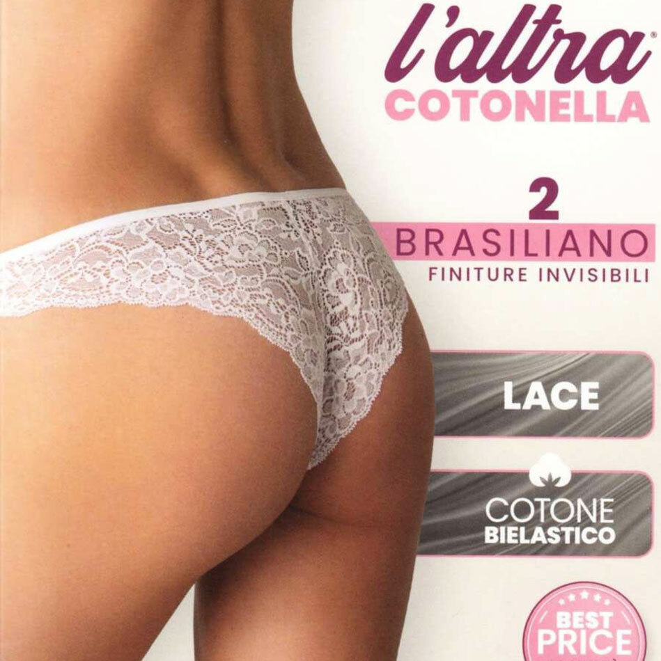 4 Brazilian Cotonella Cotton With Invisible Finishes And Lace Back – GD284