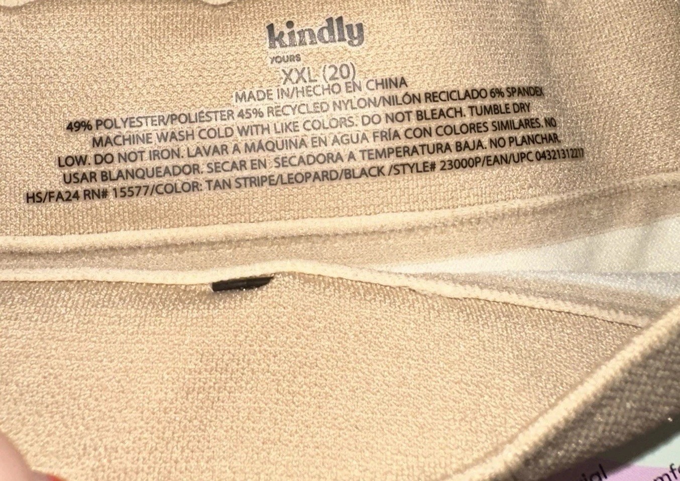 Kindly Yours Thong Underwear Seamless 3-Pack Lot Tan New Women’s 2X XXL (20) NWT