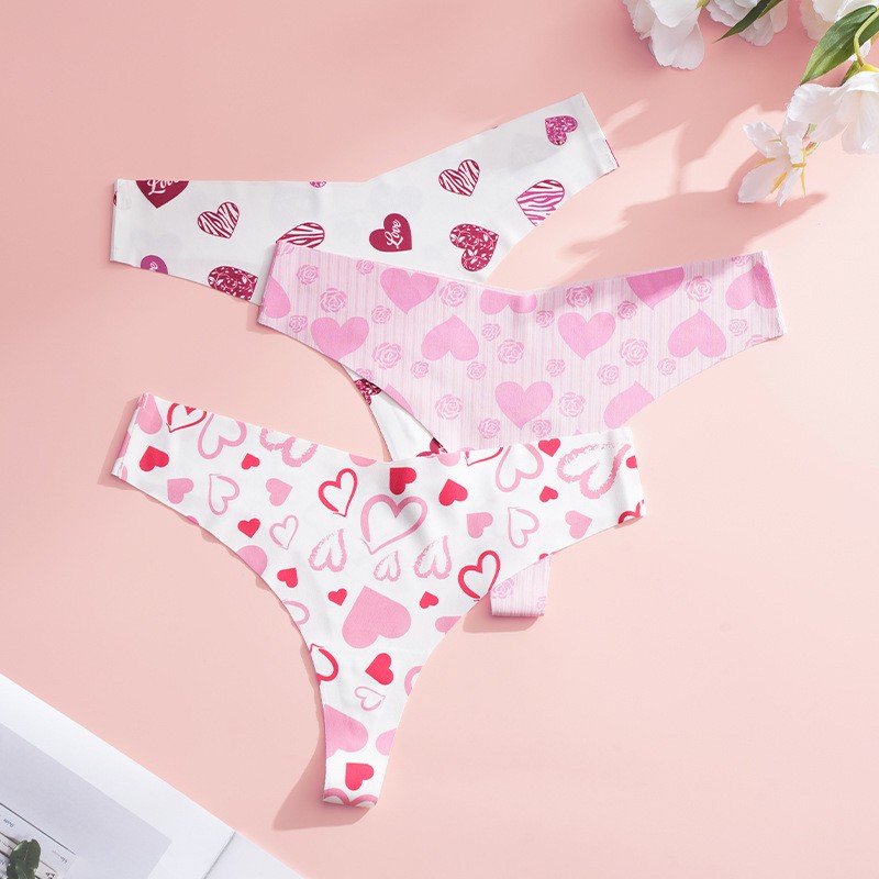 3 Pack Lot Sexy Womens Thongs Panties Underwear Bikinis No Show Lingeries Breif