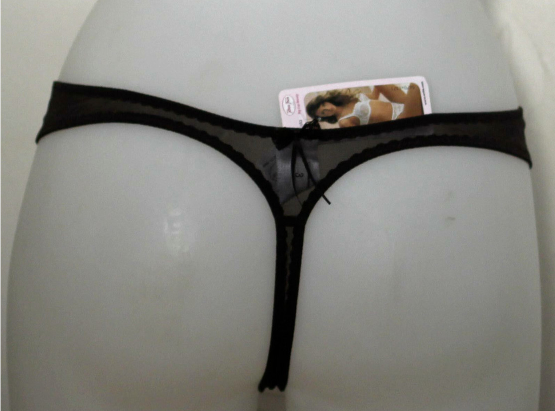 Rosa Faia by Anita Calista Mocca Brown Thong 14 Sheer lace knickers panties