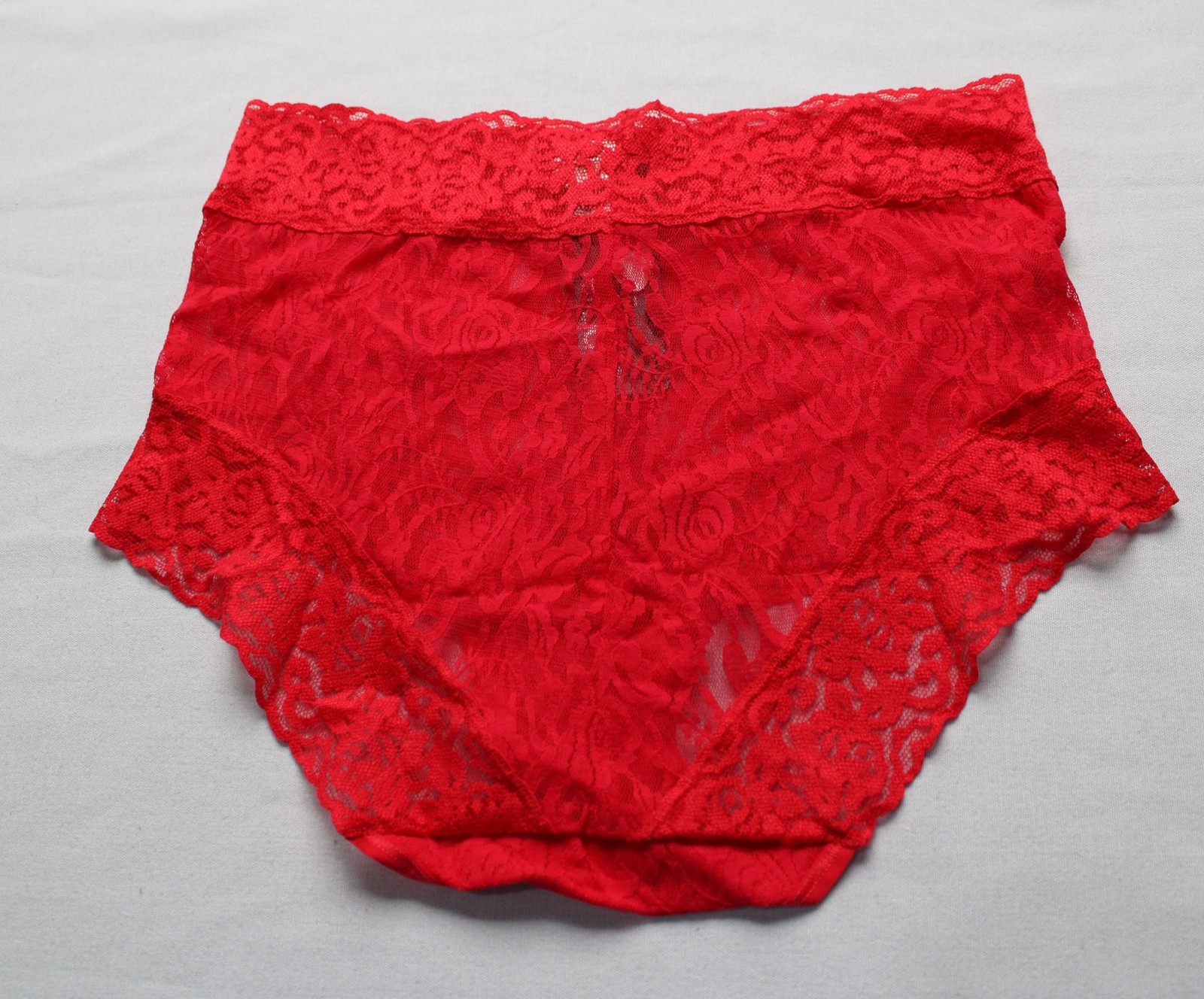 Felina Women’s Delectable High Rise Lace Boyleg Panties LB3 True Red Large NWT