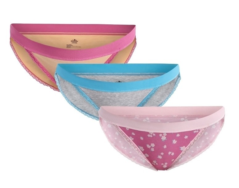Way to Celebrate Women’s Bikini Panties with Lace Trim♡3 Pack♡Sz L(12-14)