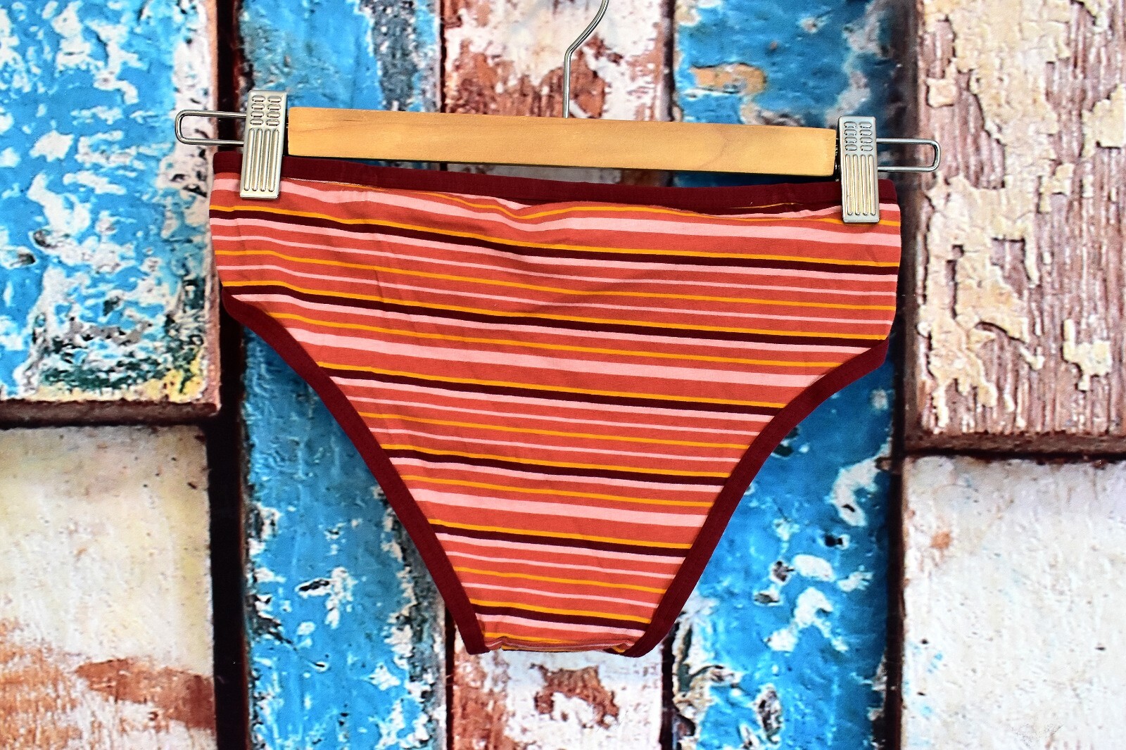 Women’s NOBO No Boundaries Cotton Cheeky Striped Panties XS-XXXL Multicolor NEW