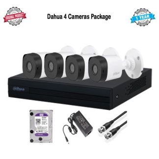 Cameras Package, 2 Megapixels 1080p Full HD (Dahua, HDCVI, DVR, XVR, CCTV Cameras, Security Cameras, Online View)-CCTV cameras set- CCTV camera price in Pakistan