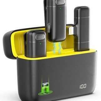 K6 iPhone Double Wireless Mic with Noise Reduction and Charging Case